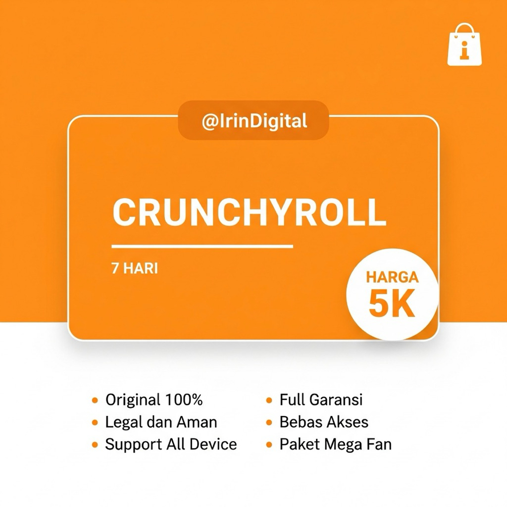 Crunchyroll Mega Fan 7 Hari – Akun Legal, Garansi, Langsung Pakai