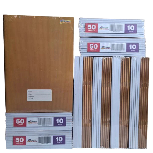 

BUKU TULIS (17 X25 ) 50LEMBAR CAVER SAMPUL Coklat (BINTANG INDONESIA )