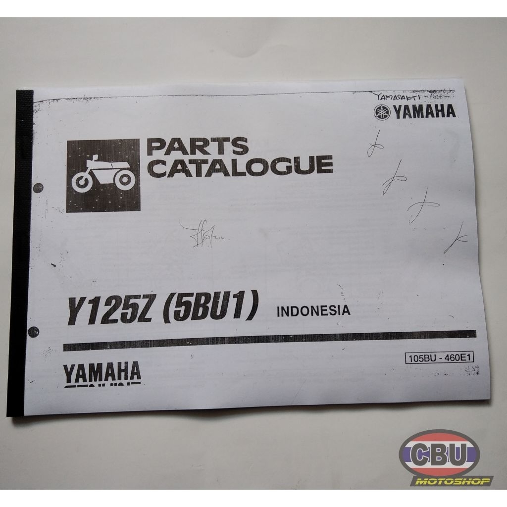 Buku Part Katalog Yamaha 125z Y125Z