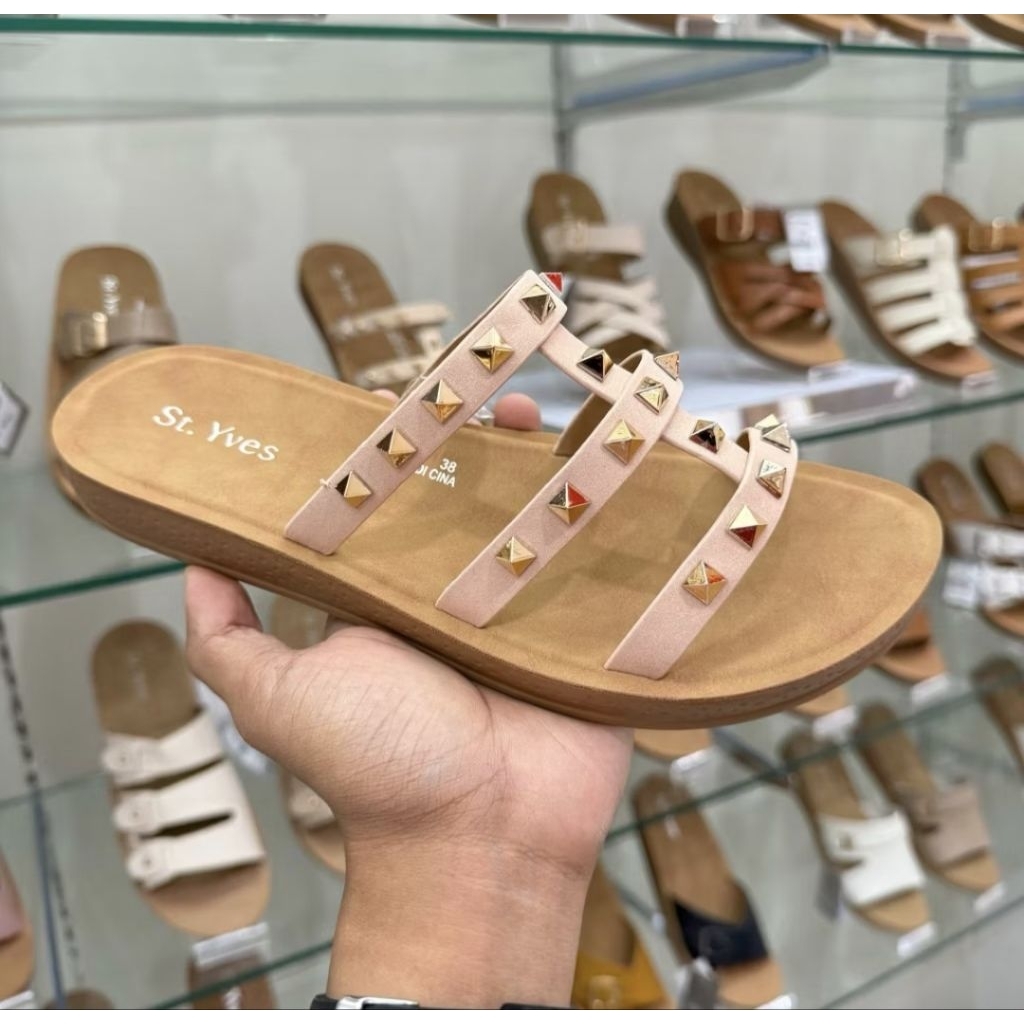 Sandal wanita st.yves flat super comfy | sandal st yves wanita enak dipakai |  sandal st.yves size 3