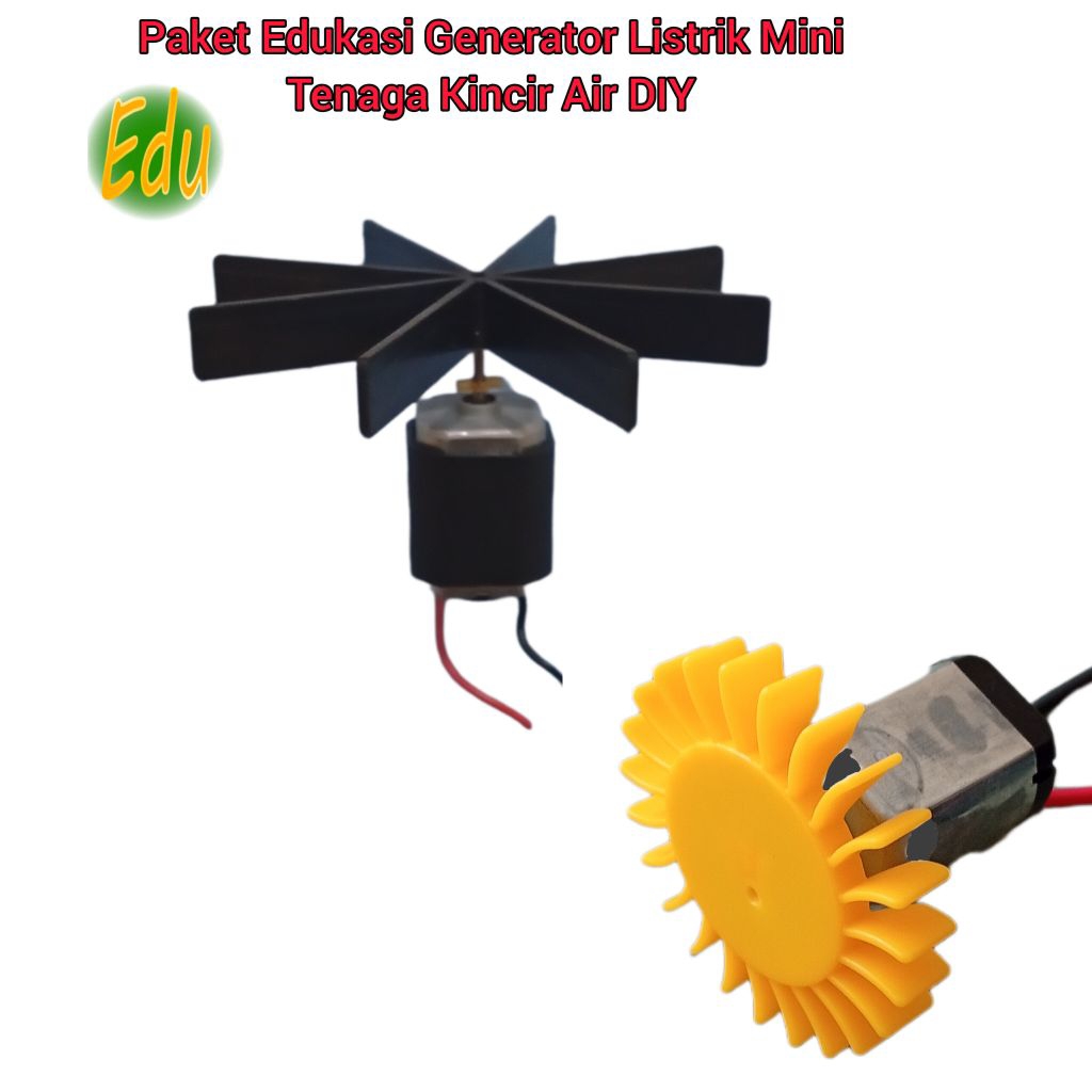 Micro Turbine Dinamo DC Motor Generator Listrik Mini Tenaga Kincir Air DIY