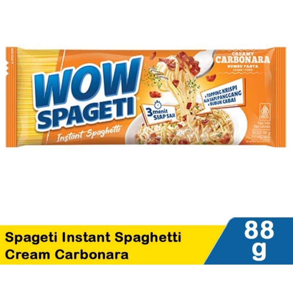 

Wow Spageti Instant Spaghetti Cream Carbonara 88G