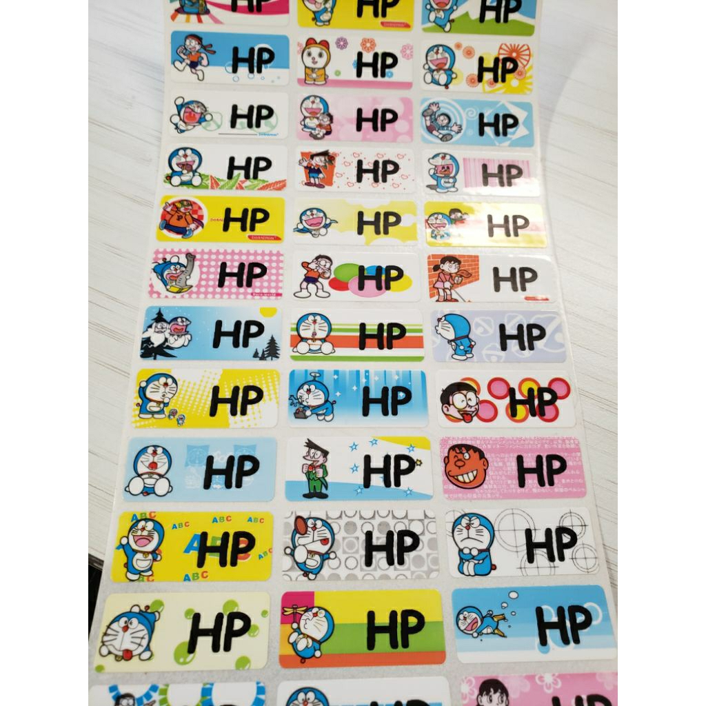 

Stiker Label Nama Name Sticker Doraemon Kucing Cat Anti Air Waterproof Anti Sobek