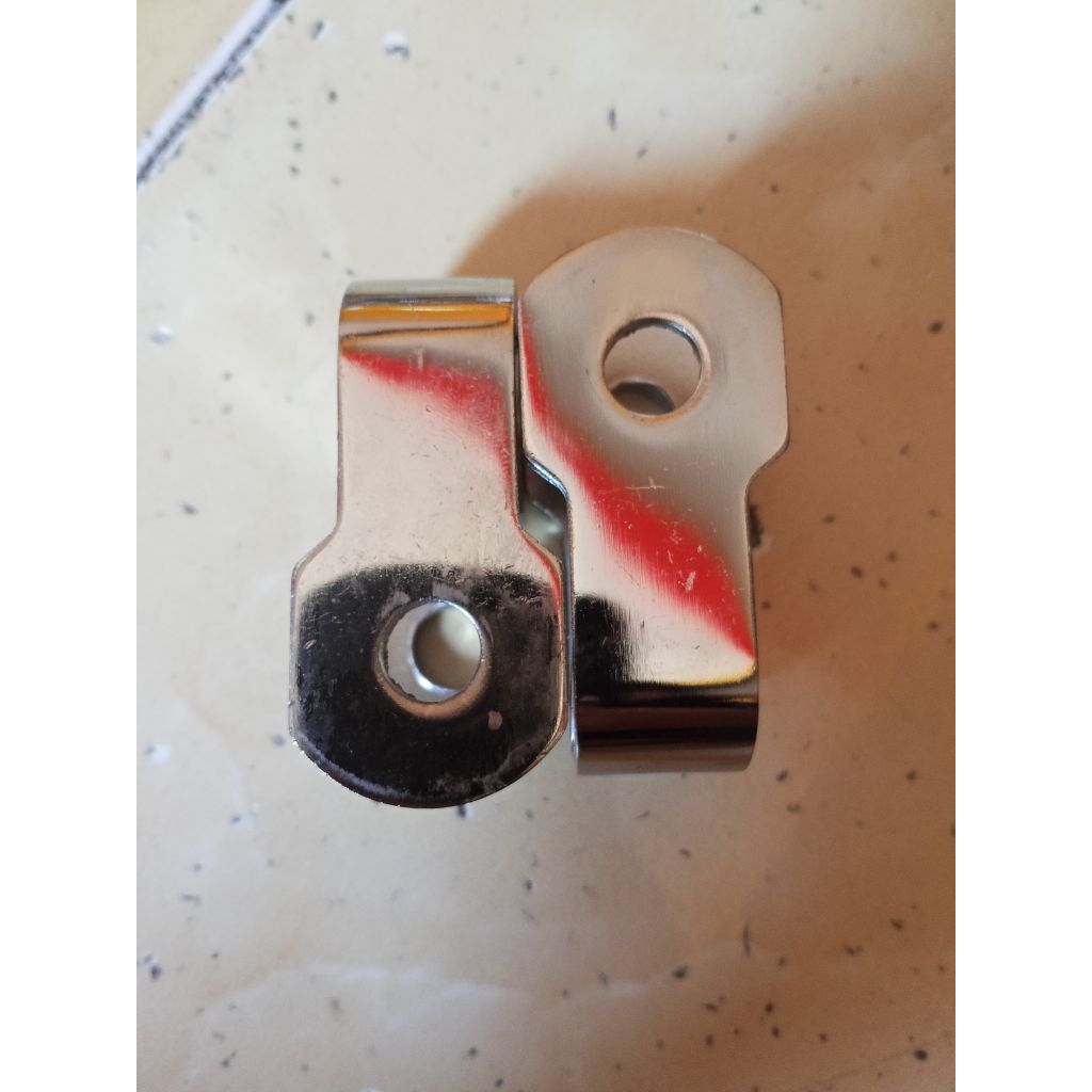 PENINGGI SHOCK BELAKANG MOTOR BEBEK BESI CHROME / SAMBUNGAN SHOCK BELAKANG BEBEK