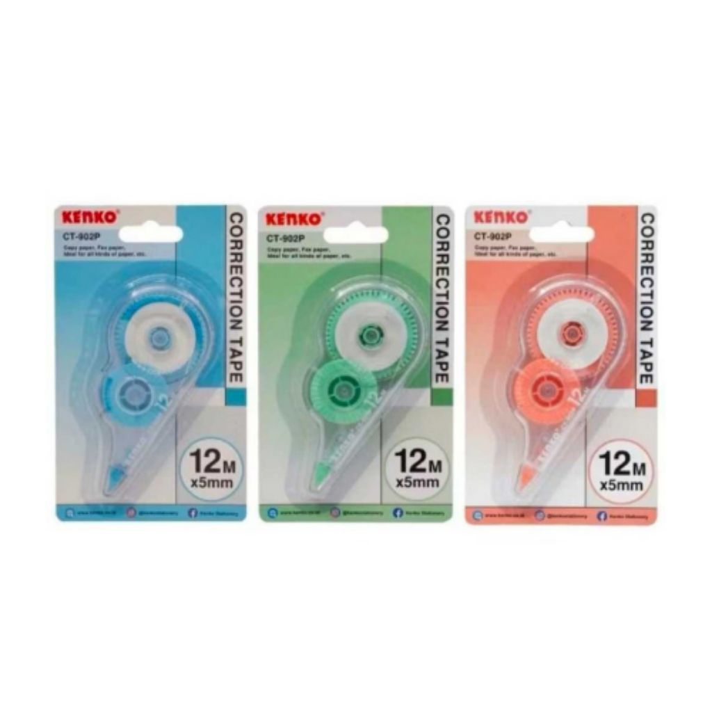 

[YOBANA] KENKO CORRECTION TAPE PITA KOREKSI 12M PASTEL CT-902P