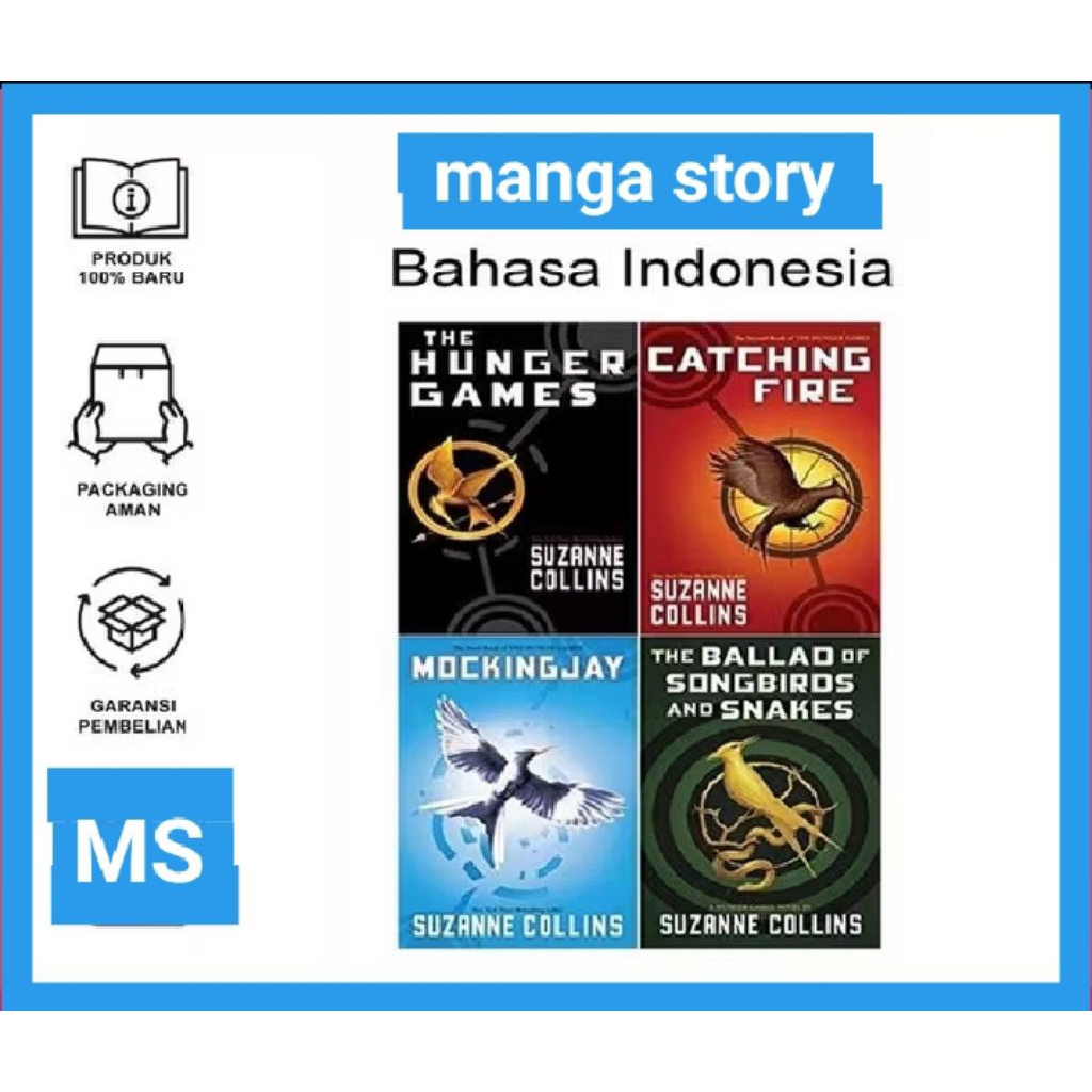 The Hunger games series by Suzanne Collins ( indonesia edition) Hunger games