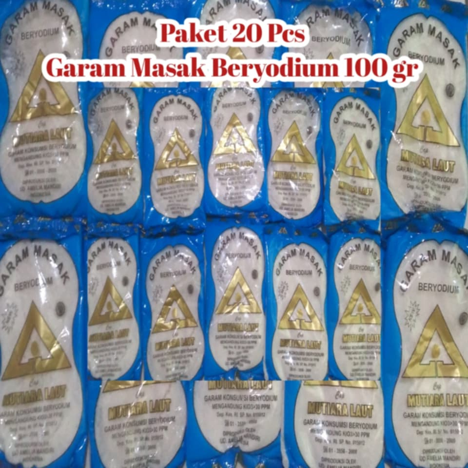 

20 Pcs Garam Dapur Beryodium 100g