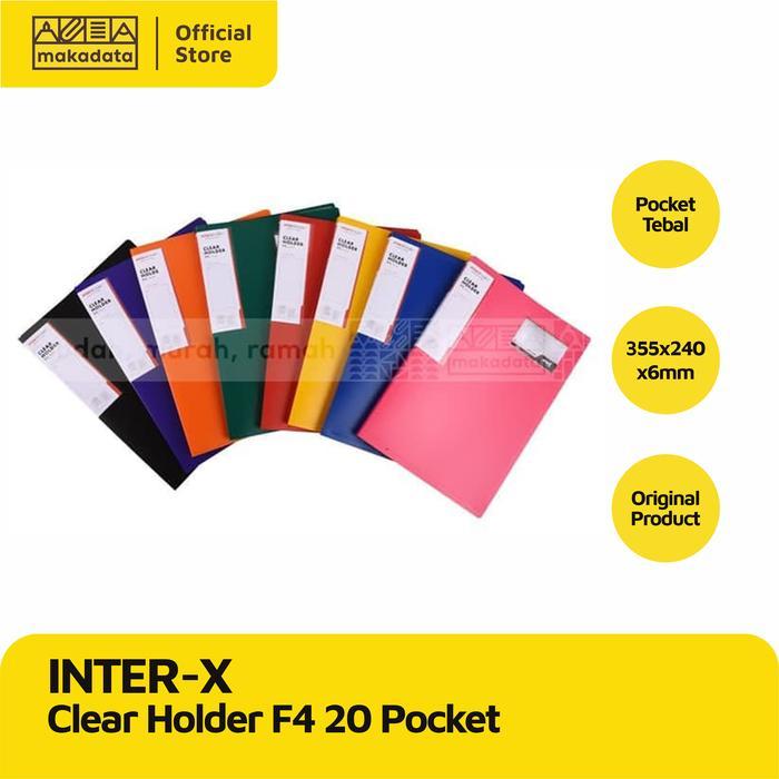 

Clear Holder F4 / Folio 20 Pocket Map Kantong Plastik isi 20 Lembar