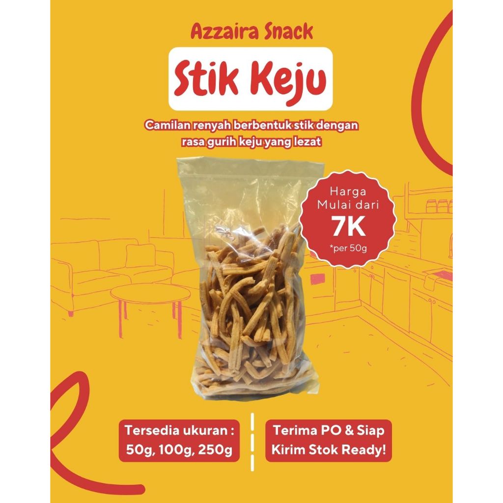 

STIK KEJU UKURAN 50gr / 100gr / 250gr | CEMILAN KILOAN | SNACK GURIH KRIUK