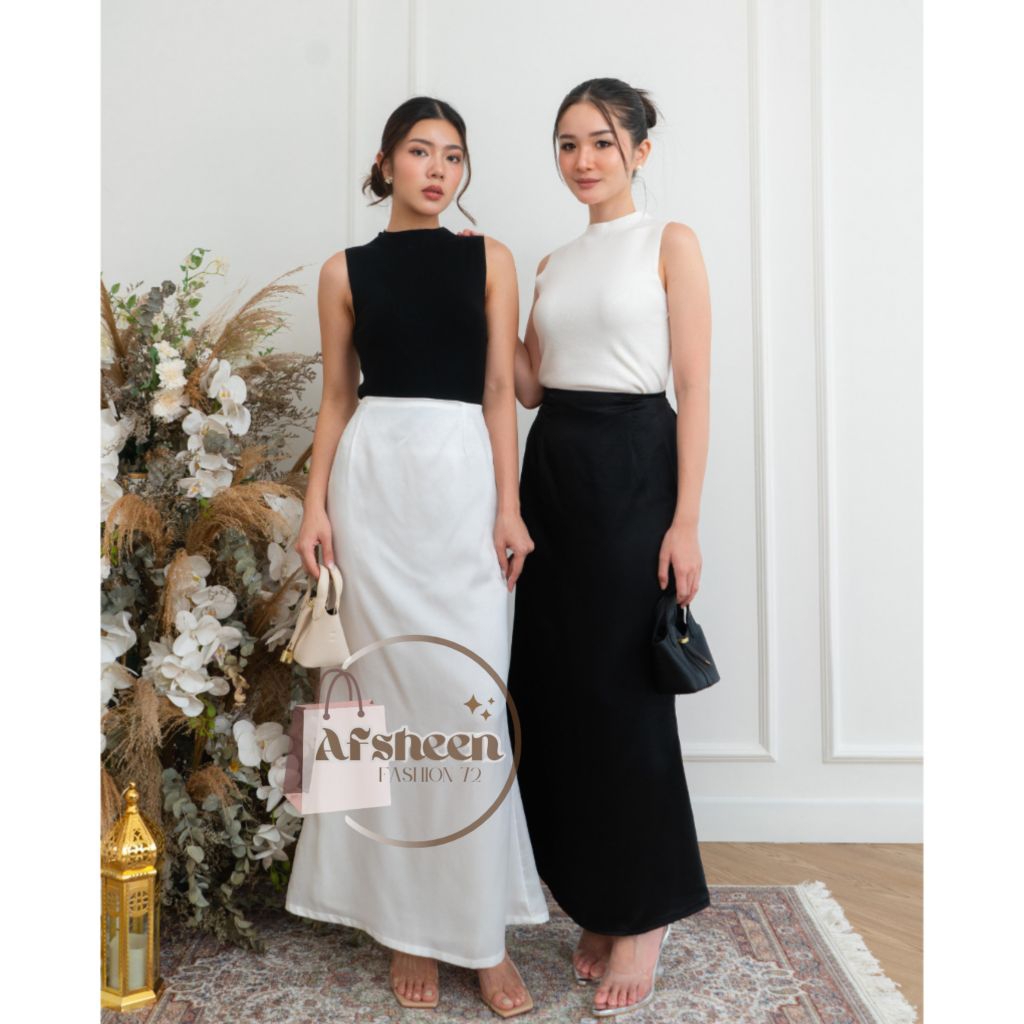 ROK PANJANG DEWASA SATIN A LINE SKIRT SATIN