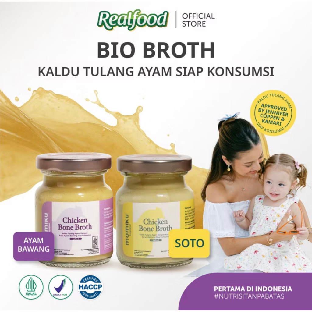 

realfood momiku chicken bone broth bio broth rasa ayam bawang dan soto