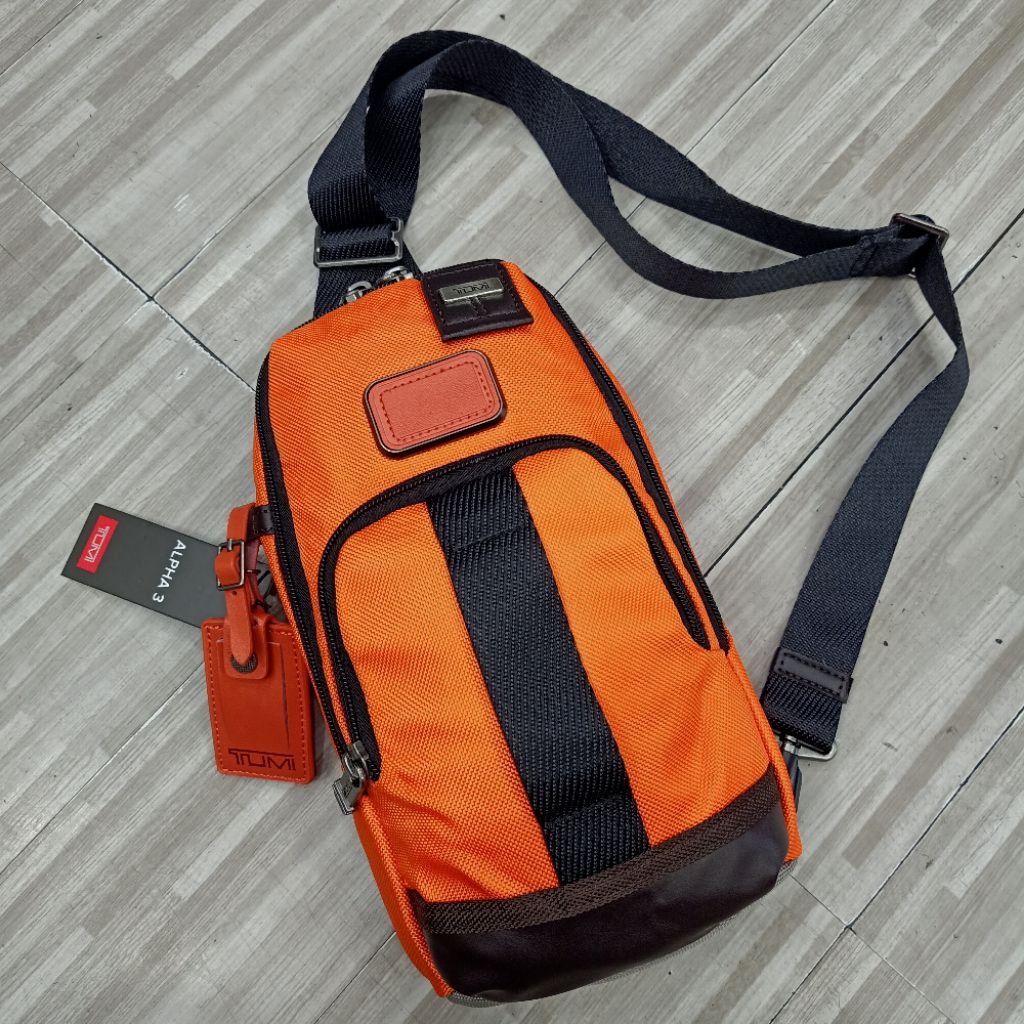 Slingbag Nylon orange bodybag tas selempang nylon pria