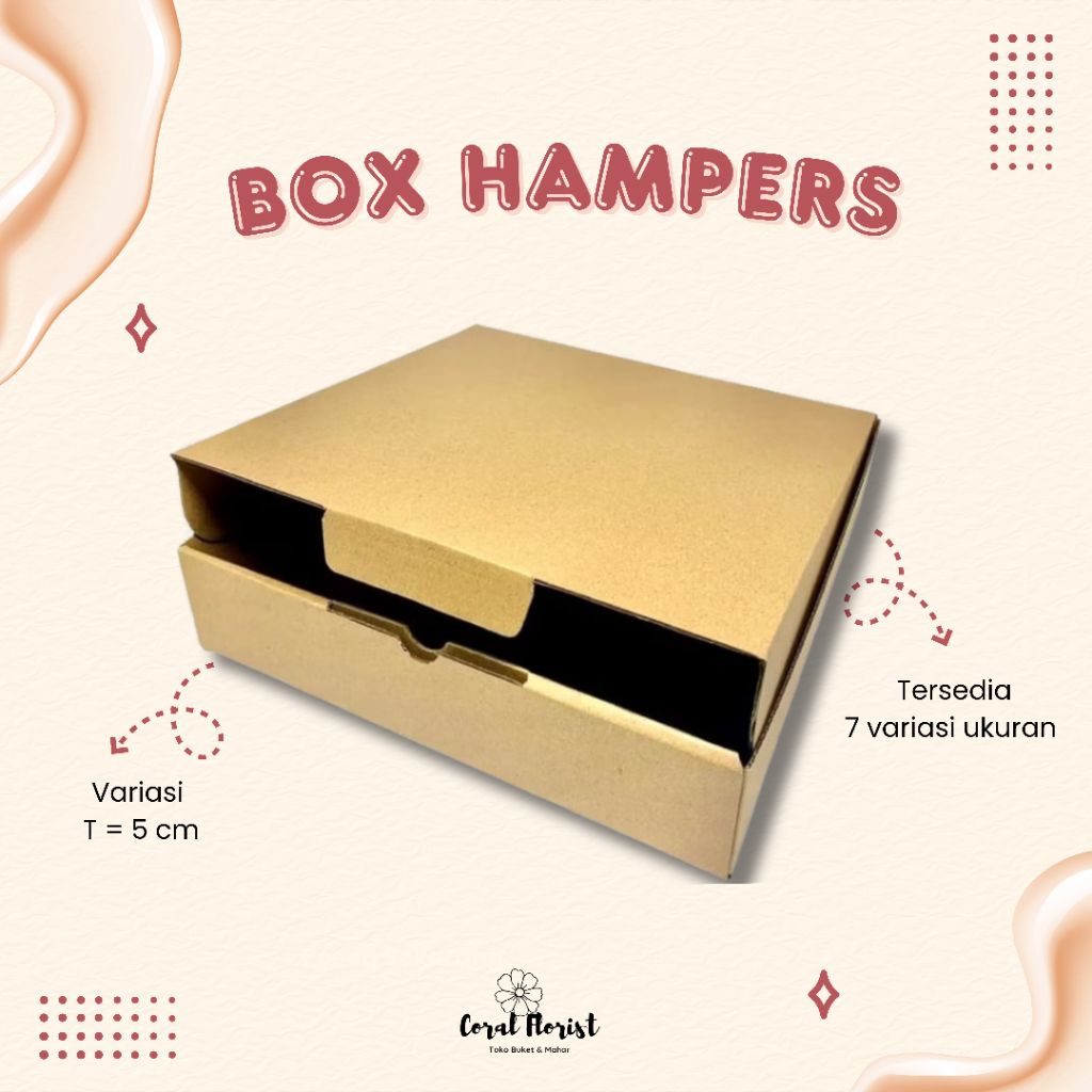 

KARDUS BOX PACKING - KARDUS BOX DIE CUT - BOX HAMPERS - BOX PACKING BAJU SOUVENIR OLSHOP
