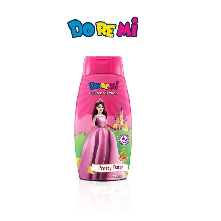 Doremi Hair & Body Wash Princess Pretty Daisy 200ml-Sabun Mandi Cair