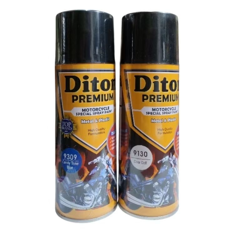 PAKET 2 KALENG DITON PREMIUM 9309 CANDY TONE BLUE / 9130 CLEAR DOFF