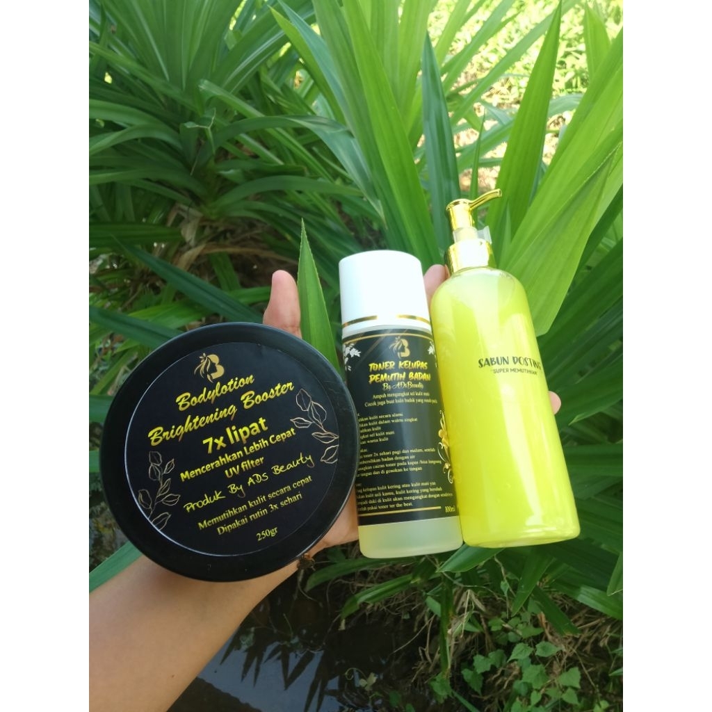 1paket Hb Booster,Toner badan kelupas,Sabun Dosting