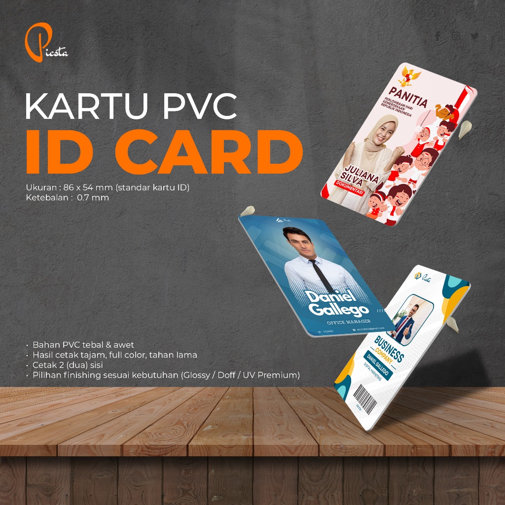 

Kartu PVC / ID Card / Name Tag / Kartu Nama PVC