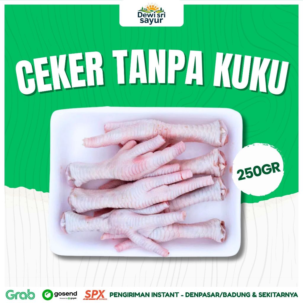 

Ceker Tanpa Kuku 250gr – Dewi Sri Sayur