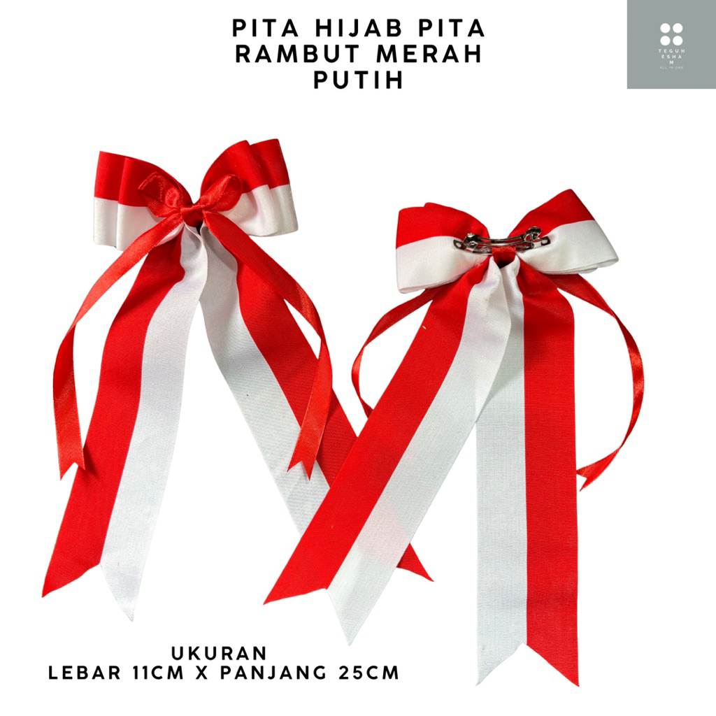 

Pita Hijab Pita Rambut Merah Putih Pita 17 Agustus Pita Lomba