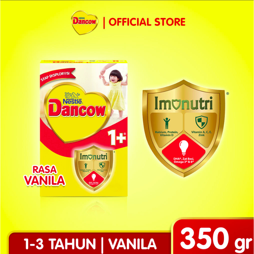 DANCOW 1+ Vanilla 350gr / 750gr | Susu Pertumbuhan Anak 1-3 Tahun | Original & Expired Panjang