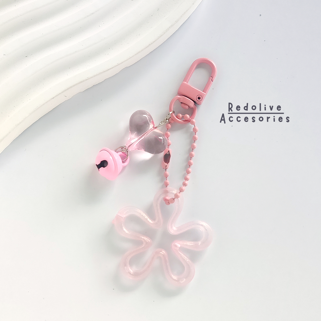 Bag Charm LOnceng LOve Bintang Laut Gantungan Tas lucu Klinting Kait warna