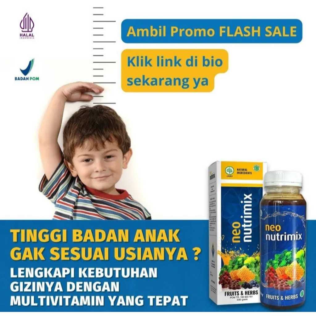 

Neo Nutrimix BPOM – Madu Herbal Anak Sehat, Aktif & Gak Mudah Drop