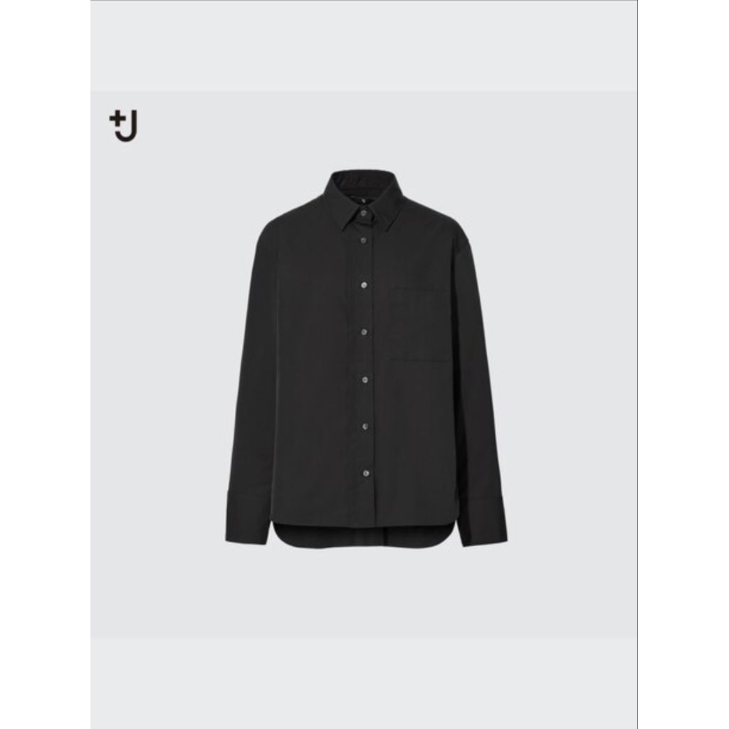 Kemeja Uniqlo J+ Jill Sander Supima Cotton Black size XL
