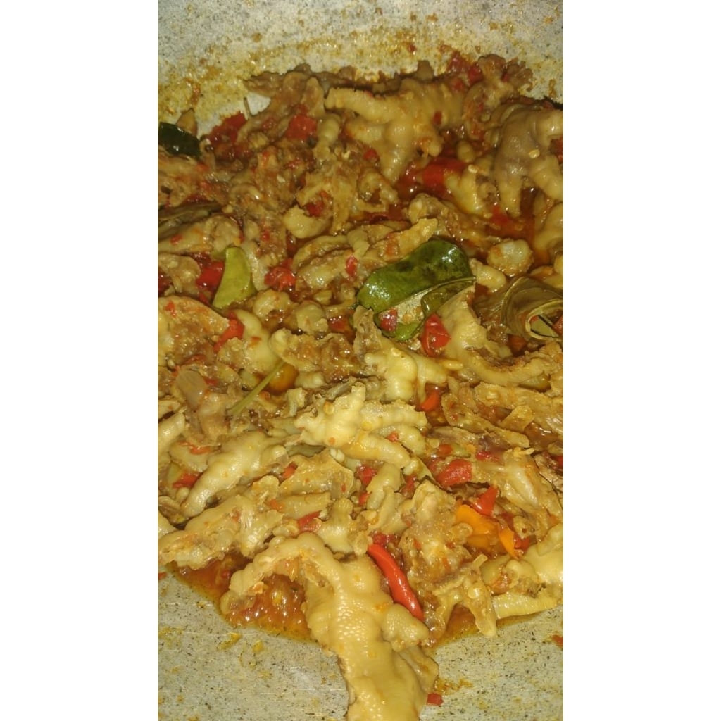 

Oseng Mercon Ceker Tanpa Tulang 200gr