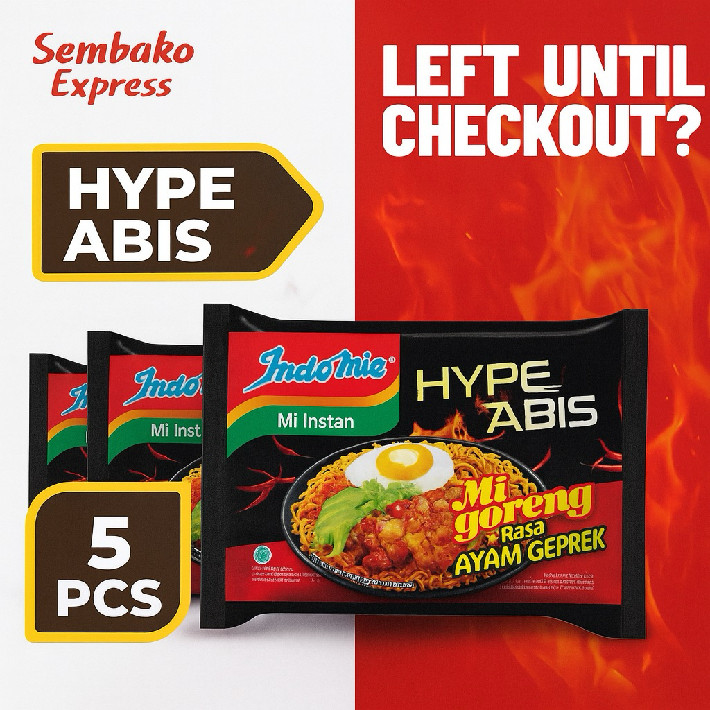 

INDOMIE HYPE ABIS Mi Goreng Ayam Geprek - 5 Bungkus