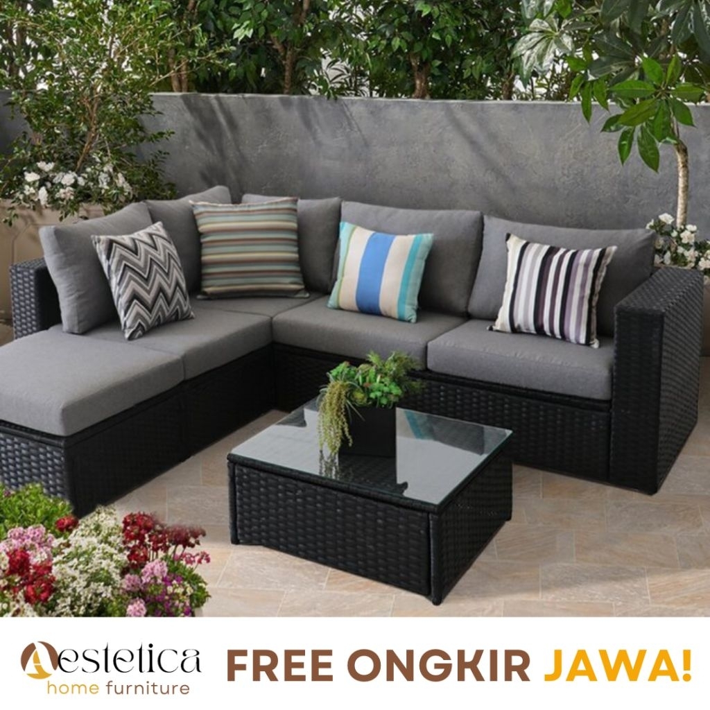 (FREE ONGKIR) SOFA TAMU SUDUT / SOFA OUTDOOR By Aestetica Furniture Surabaya