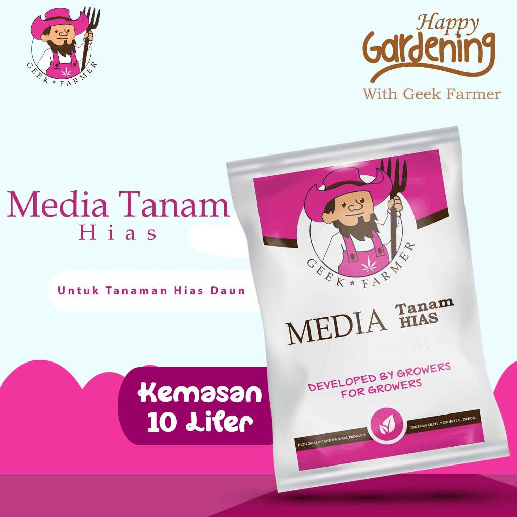 Geek Farmer - Media Tanam Hias Premium – Khusus Tanaman Hias Daun Indoor & Outdoor