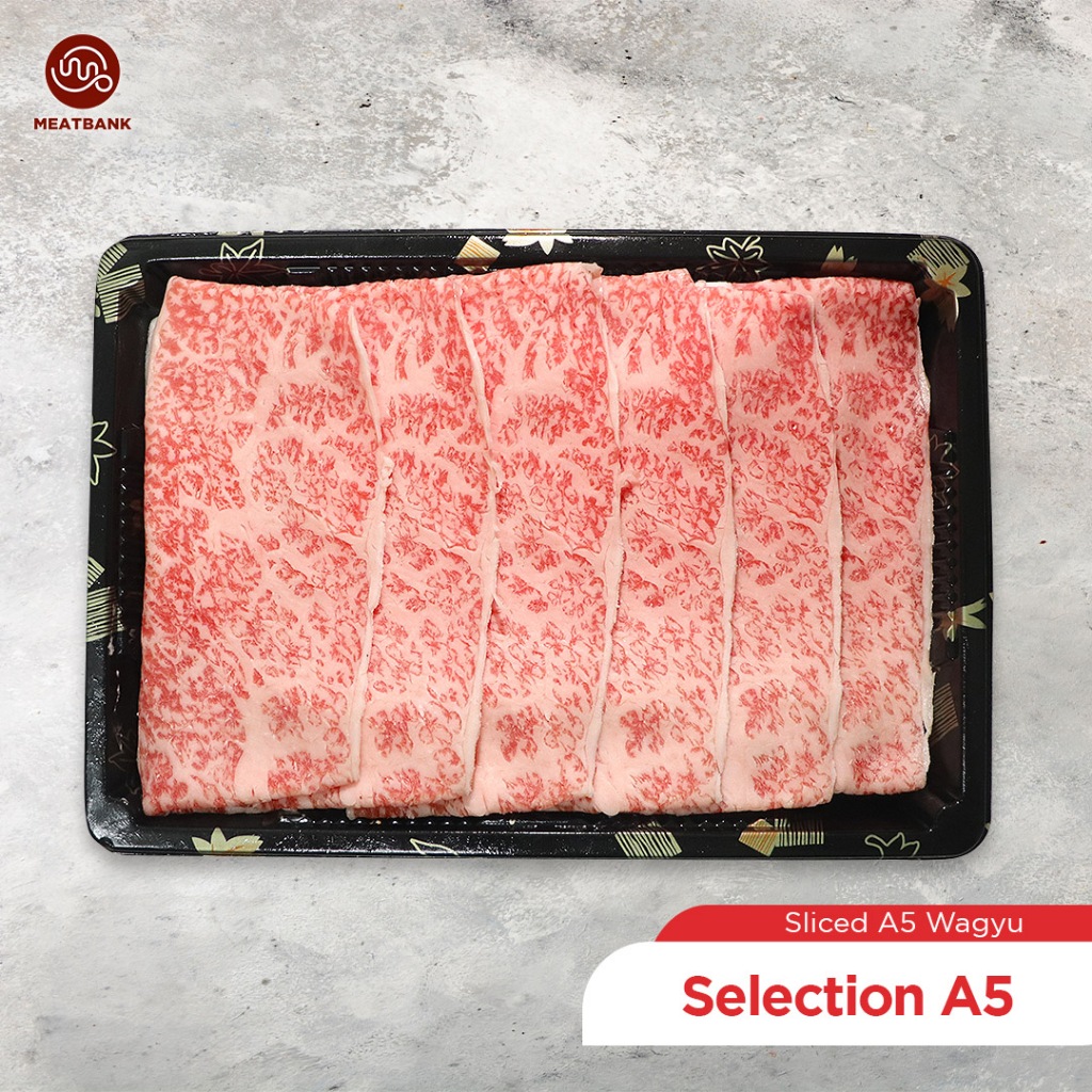 

MEATBANK JAPAN WAGYU A5 SLICE SELECTION A5 Kobe Beef Shabu Teppanyaki Hotpot Steak