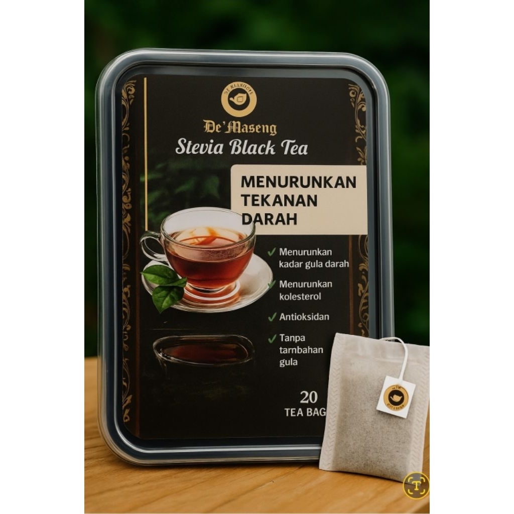

De'Maseng Stevia Black Tea – Teh Hitam Sehat, Alami, dan Praktis Tanpa Tambahan Gula