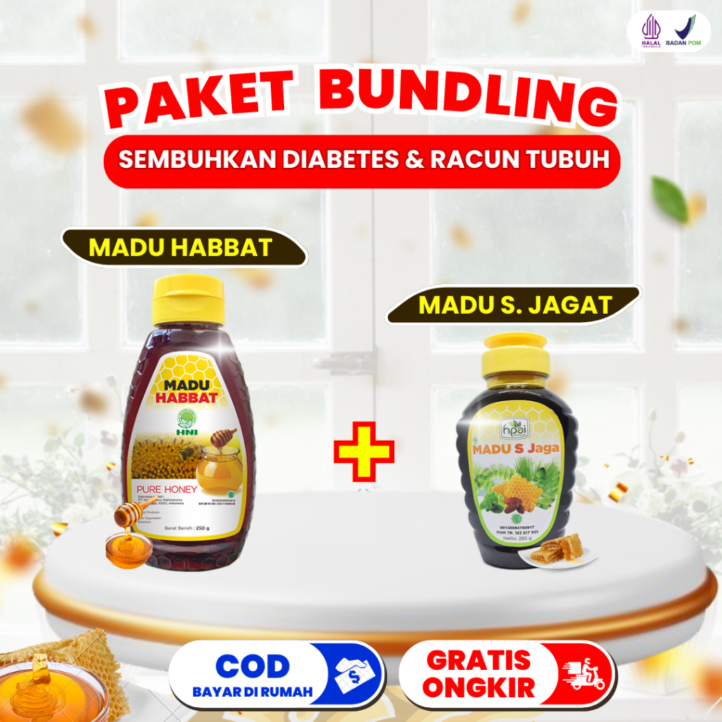 

PAKET 1 Madu Sapu Jagat + 1 Madu Habbats - Madu Sapu Jagat Premium Original Asli: Herbal Multiflora Enhancement