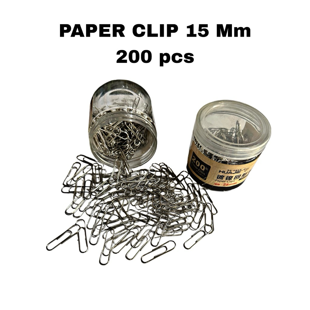 

(200 pcs) PAPER CLIP / CLIP PAPER / KLIP KERTAS 15 MM