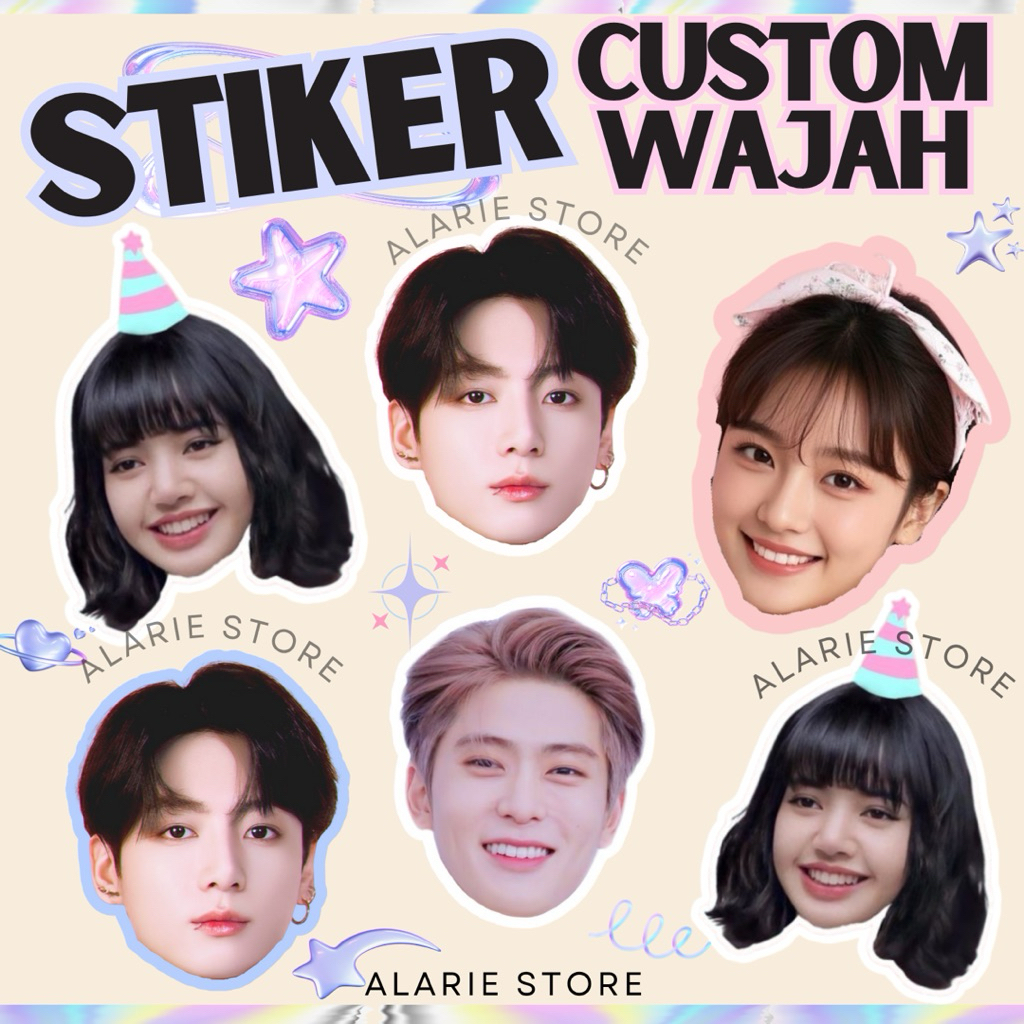 

ALARIE STORE -STIKER CUSTOM WAJAH/FACE STIKER MURAH BEBAS CUSTOM