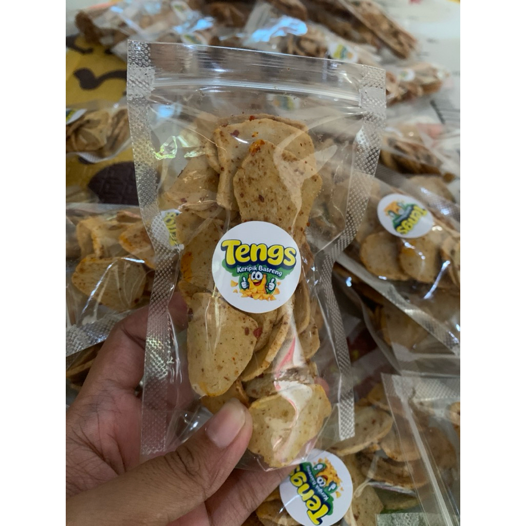 

KERIPIK BASRENG VIRAL PEDAS GURIH 75gr