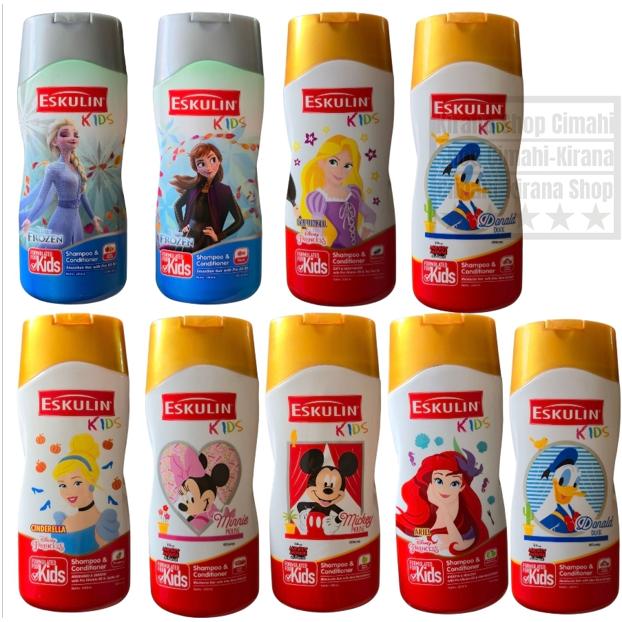 ESKULIN KIDS SHAMPOO & CONDITIONER 200ml DISNEY PRINCESS SERIES