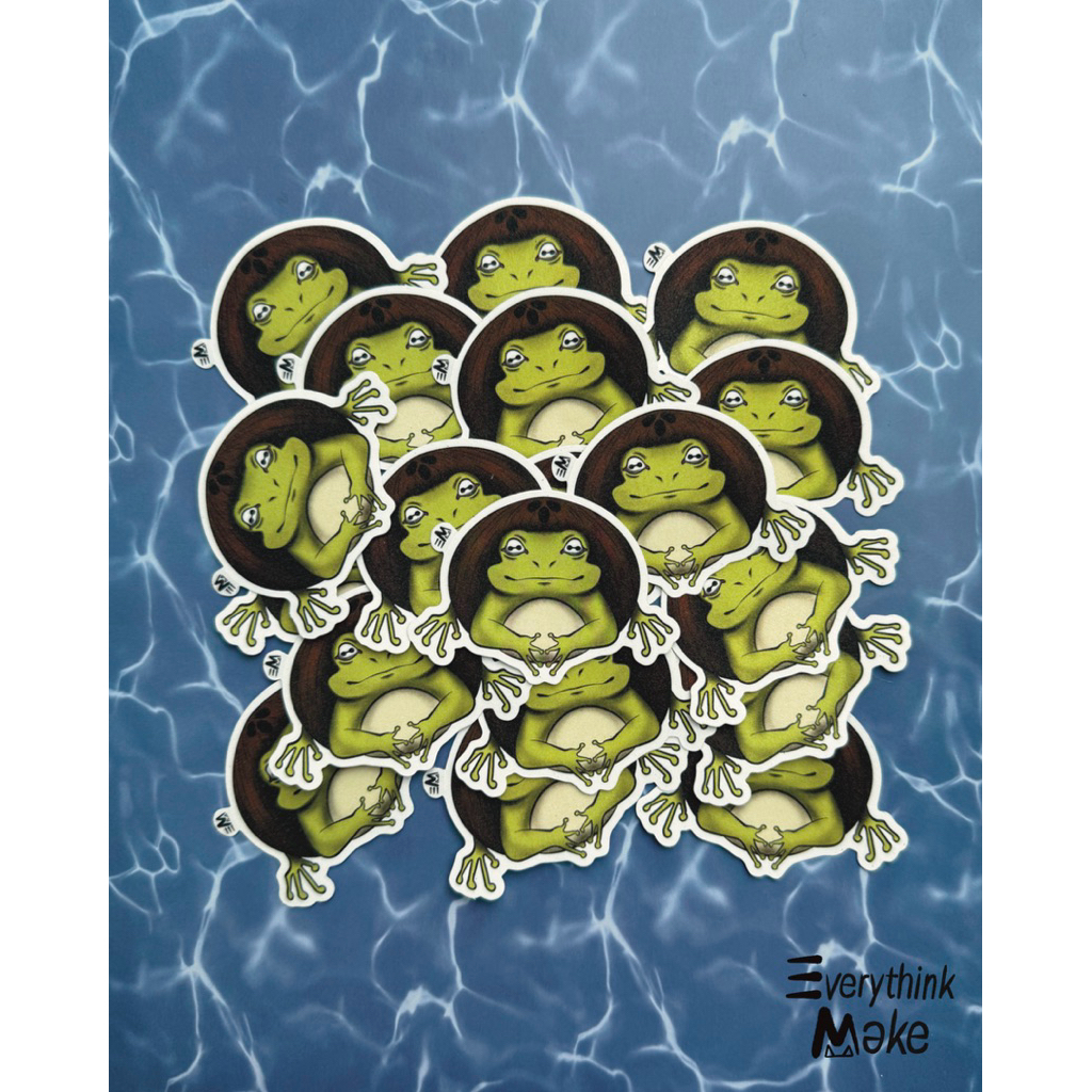 

katak dalam tempurung - sticker vinyl waterproof