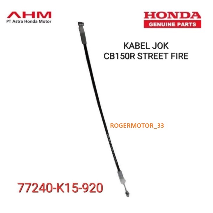 KABEL TALI JOK SADEL CB150R CB 150R LED STREETFIRE 2016 ORIGINAL 77240-K15-920