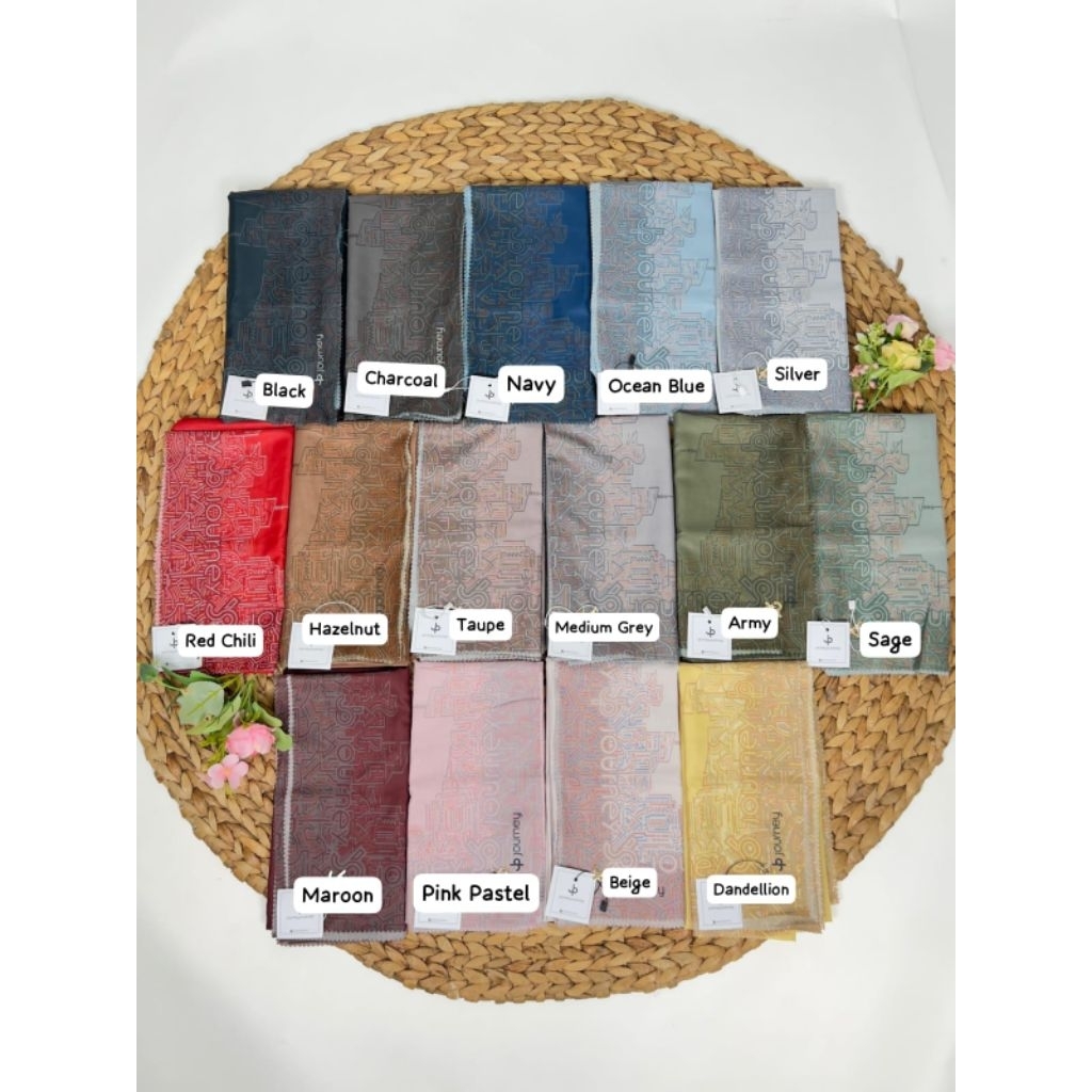 jilbab✔️Jilbab Segi Empat by Journey, jilbab segiempat, jilbab polos motif, jilbab Journey