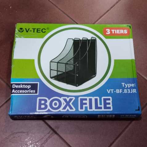 

V TEC FILE SYS BOX BESI VT-307C VT-BF.83JR ISI 3 / BOX PENYIMPANAN DOKUMEN FILE HITAM ESTETIK