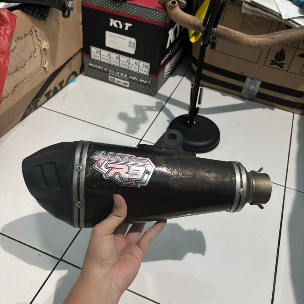 KNALPOT R9 AUSTIN TITANIUM CARBON ORI