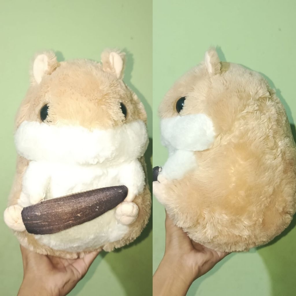 Boneka Hamster Cream Super Jumbo Bawa Kuaci Halus Lembut
