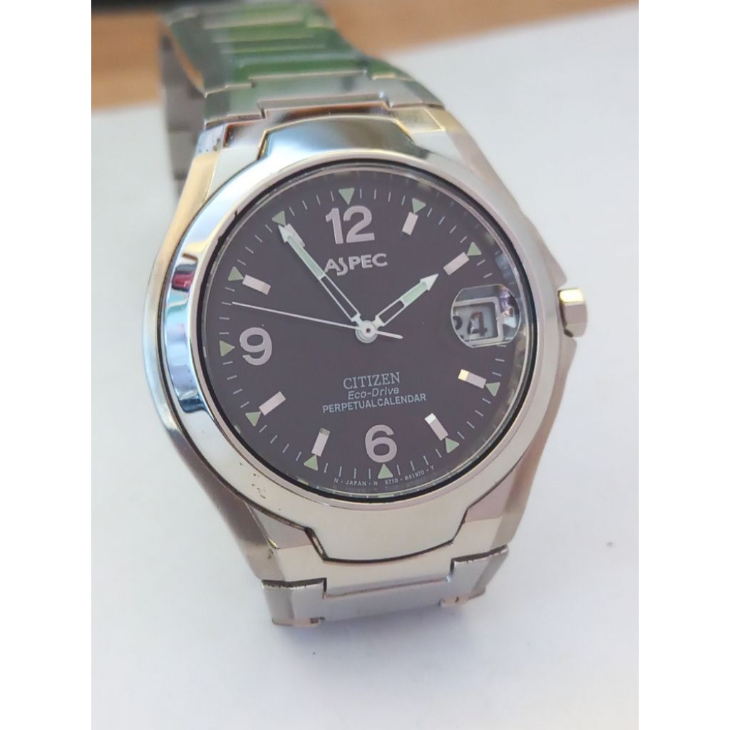 jj03292 jam tangan pria aspec citizen eco drive perpetual calendar