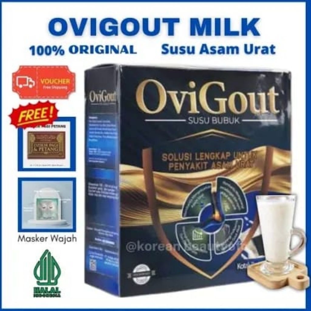 

OVIGOUT SUSU HERBAL, REDAKAN NYERI SENDI DAN TURUNKAN KADAR ASAM URAT SUDAH BPOM DAN HALAL
