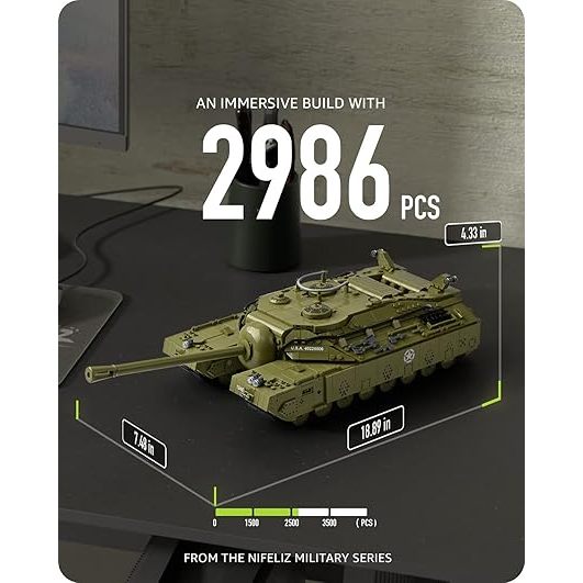 Nifeliz T28 Super Heavy Tank Model Toy for Adults, Collectible Military Building Display Set