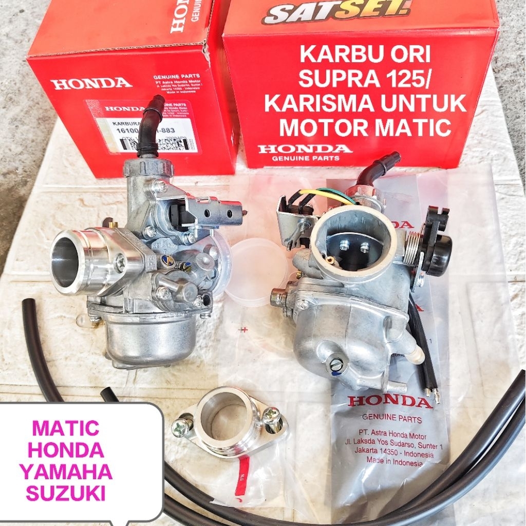 Karbu Karburator Original Supra X 125/Karisma/Supra Untuk Mio Xeon Spin Skywave Skydrive Hayate Nex 