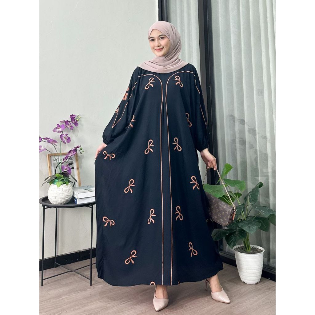 Kaftan Terbaru Rayon Jumbo Premium Gamis Abaya Baju Muslim Wanita Kekinian Daster Kaftan Terlaris
