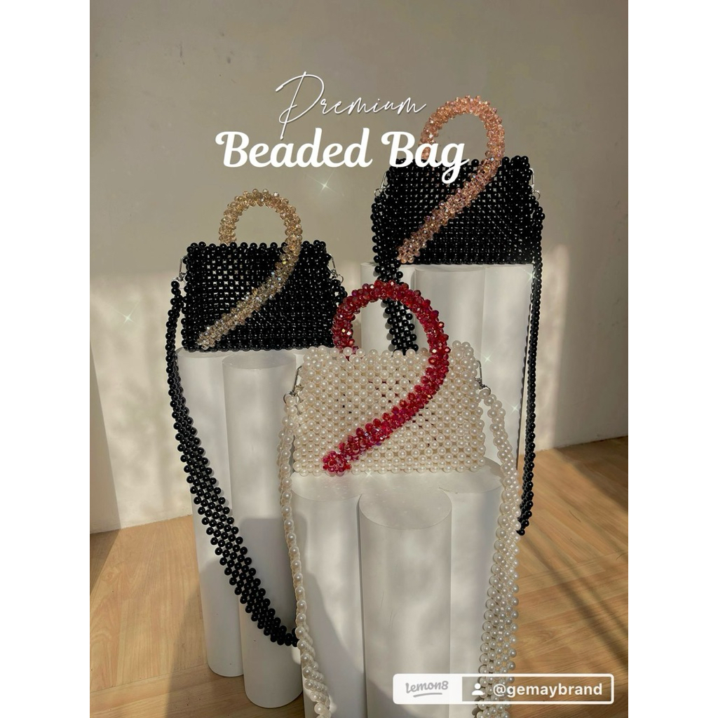 Azzura Beads Bag/Tas mutiara ceko/tas wanita terbaru/beads bag/beaded bag/tas mutiara/shoulder bag/t